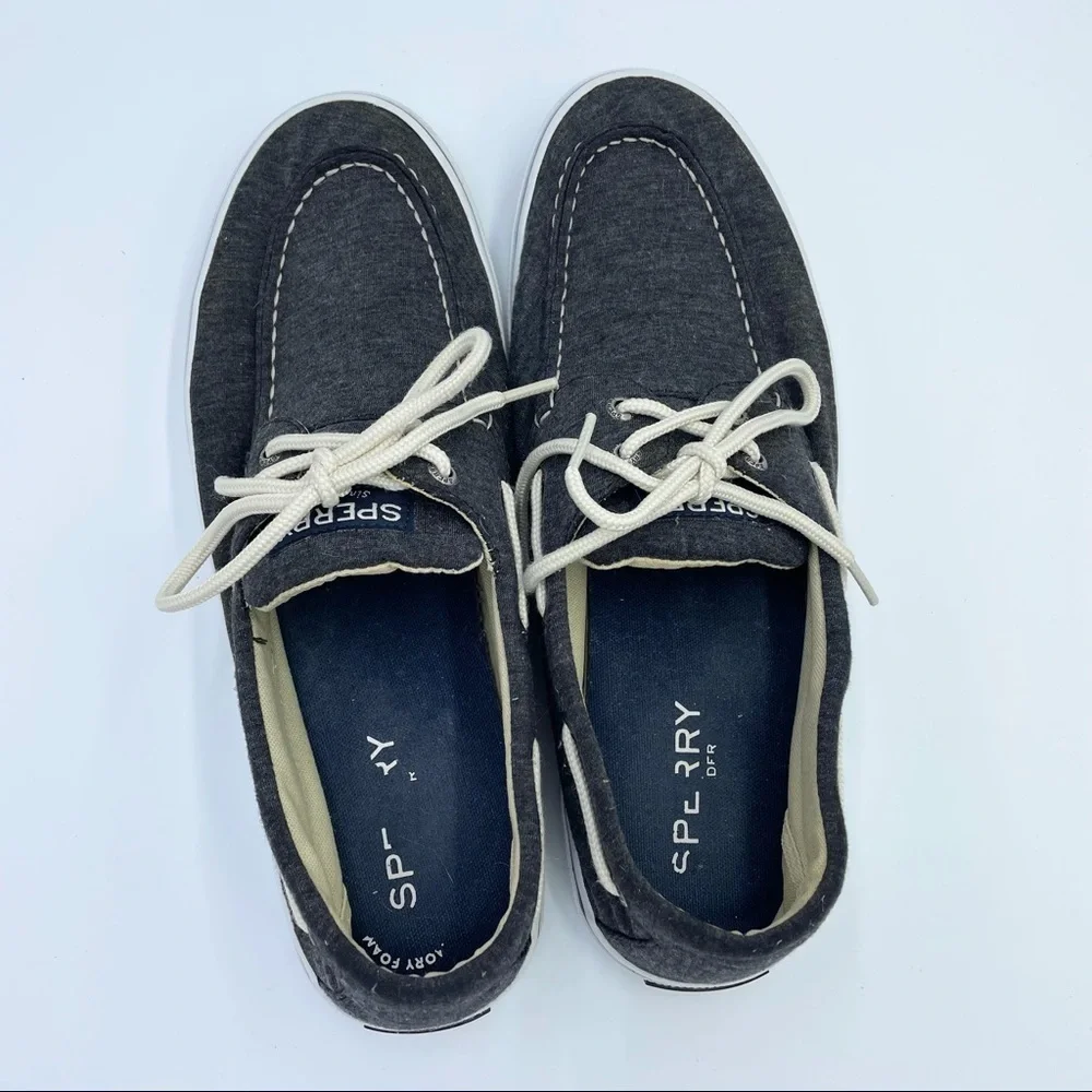 Sperry Top Slider Cloth Boat Shoes Sz 12
